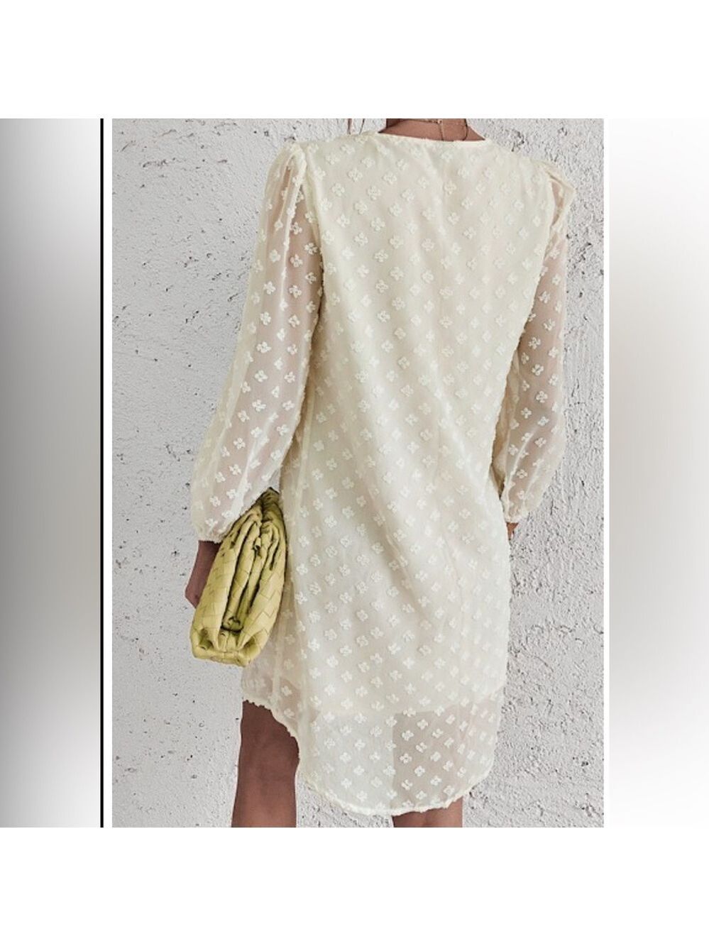 A Girl Thing Ivory Long Sleeve Dress - Picture 2 of 2